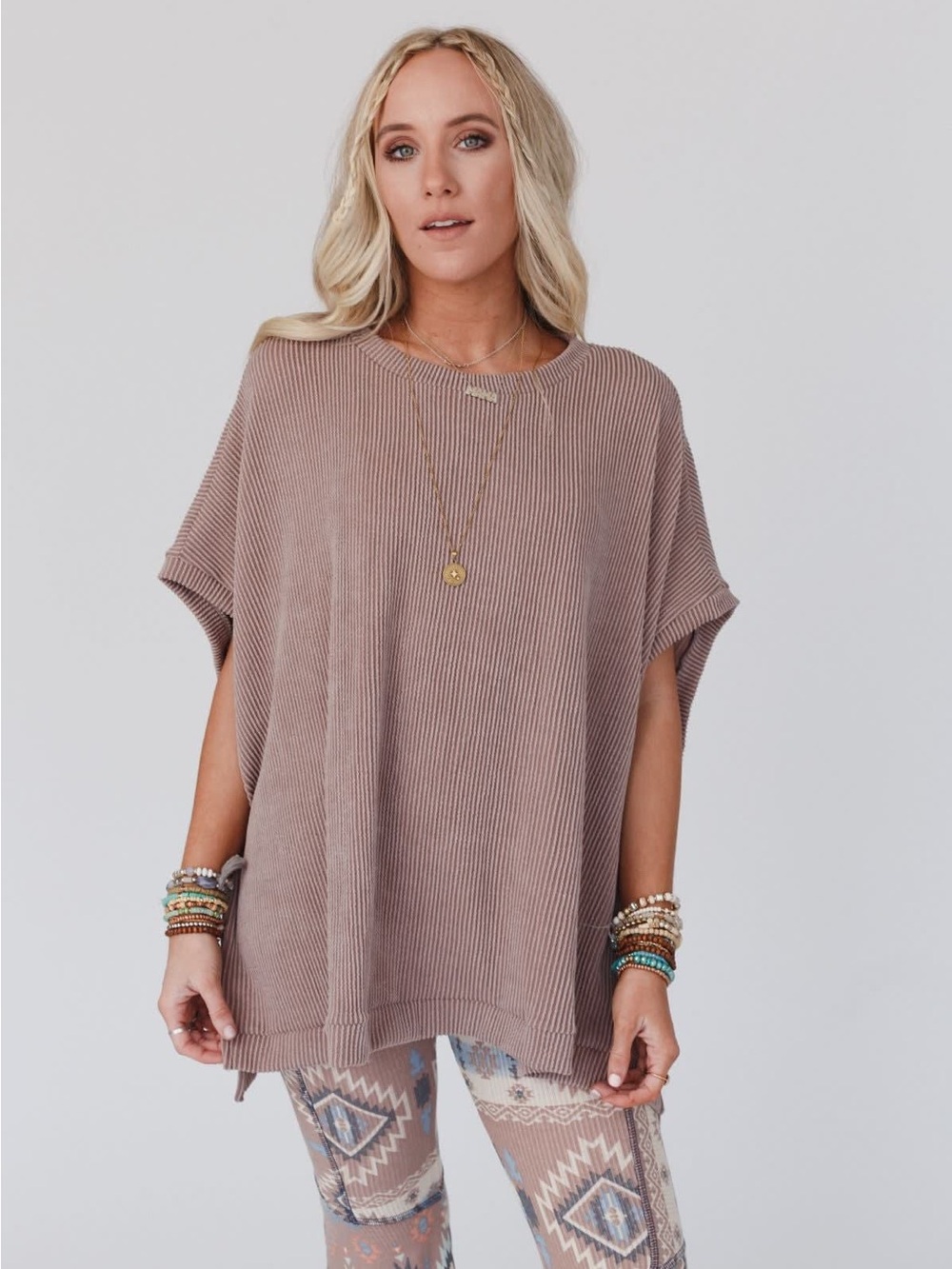 The Nest Moon Glow Texture Knit Top